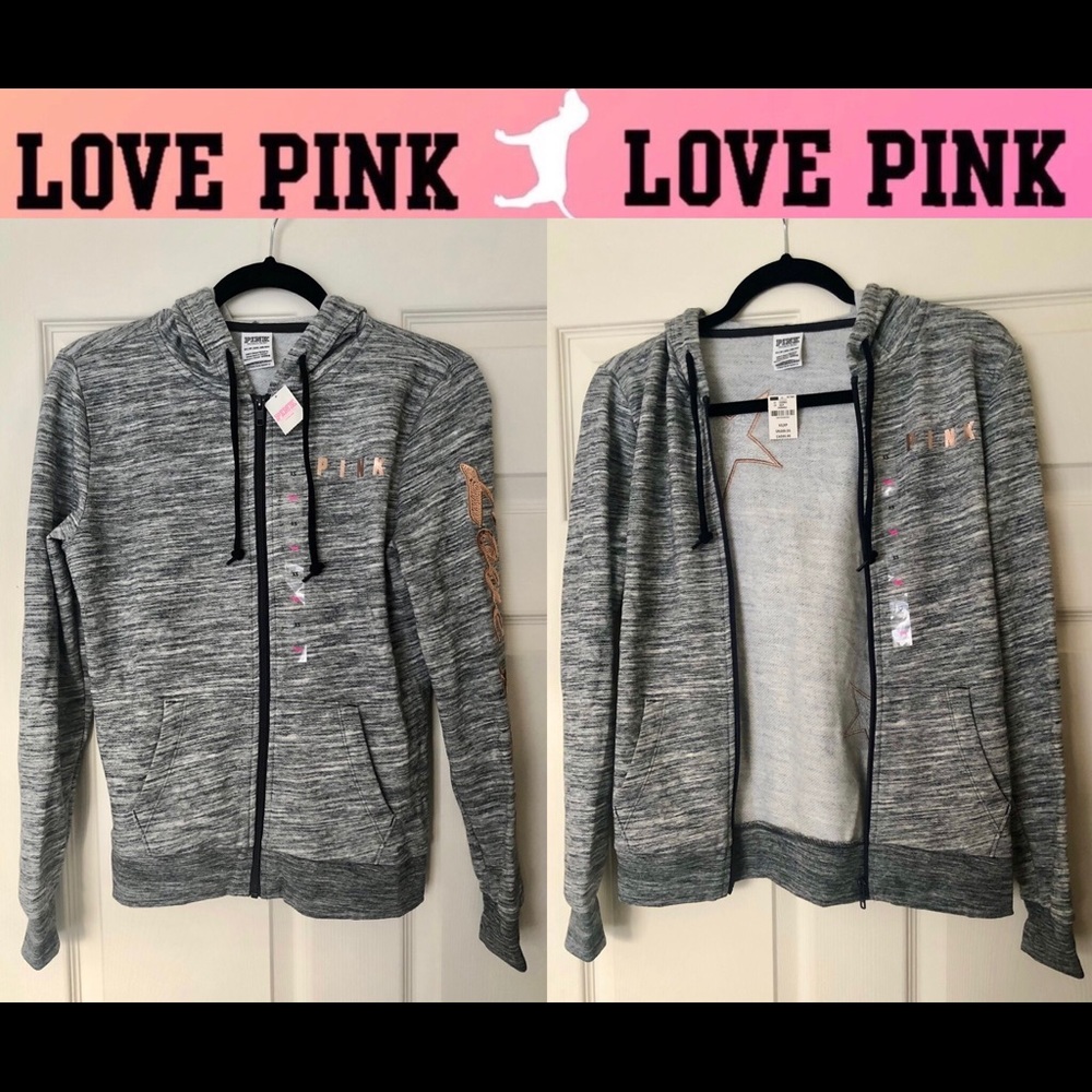 💗PINK VS 🌟Star Bling ✨Hoodie💗 - Picture 7 of 16